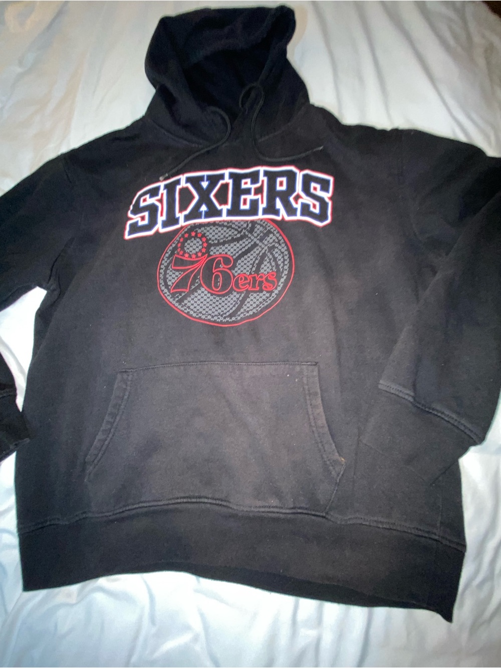 Ultra  game Sixers Black Men's Pullover Hoodie size L